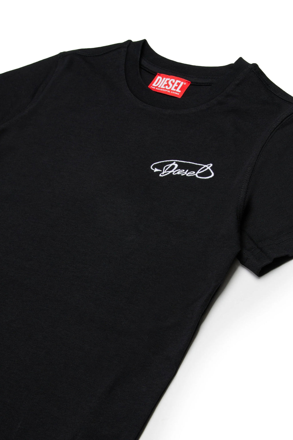 T - SHIRT NERA CON LOGO CORVISO BIANCO DIESEL - Angel Luxury