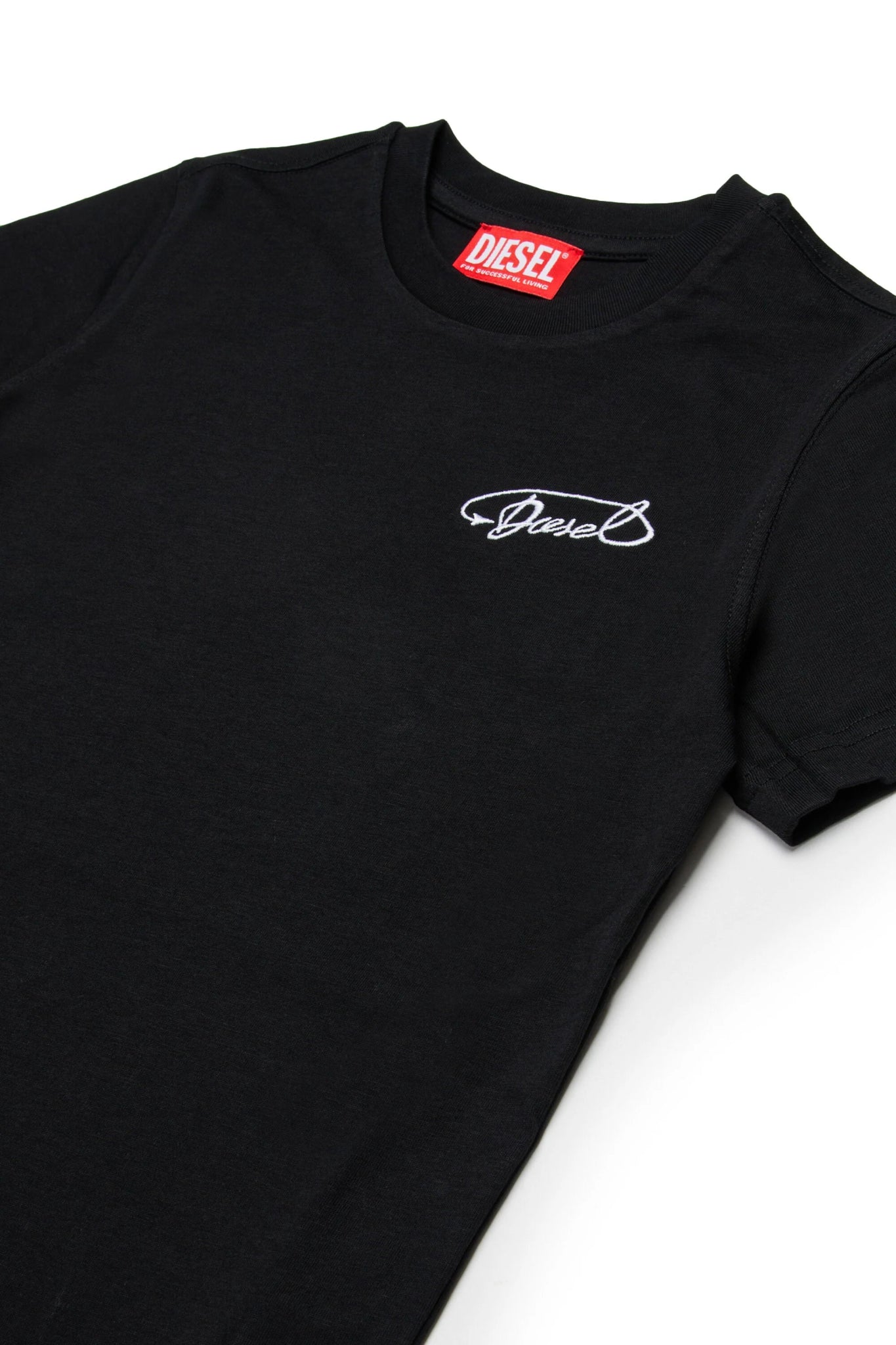 T - SHIRT NERA CON LOGO CORVISO BIANCO DIESEL - Angel Luxury