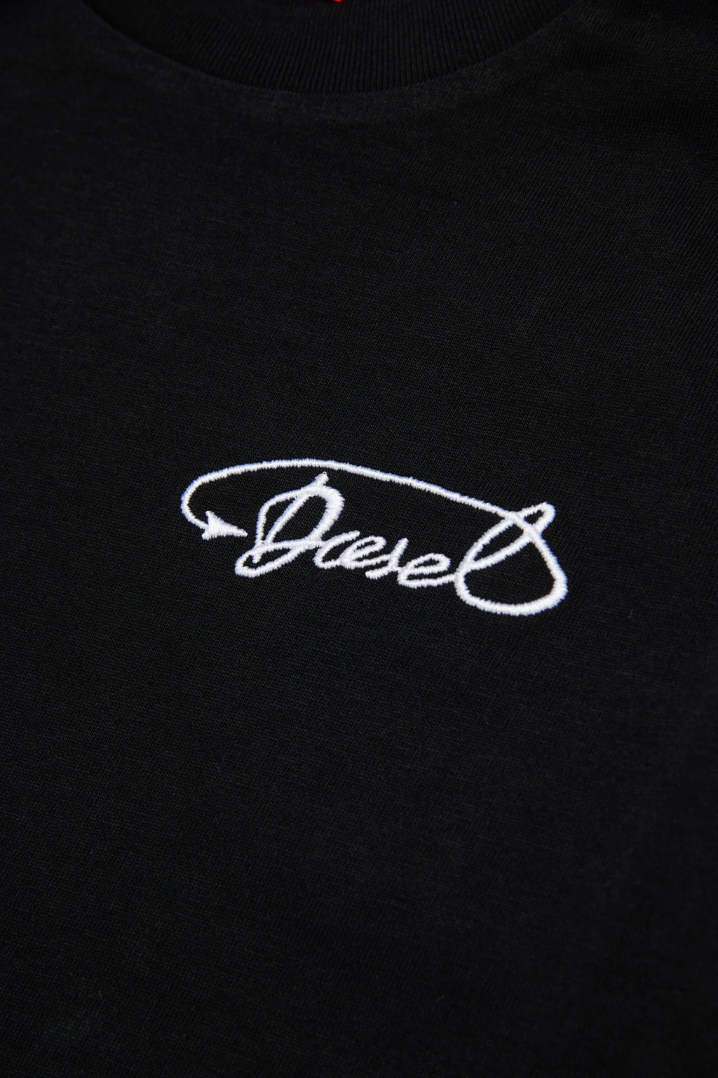 T - SHIRT NERA CON LOGO CORVISO BIANCO DIESEL - Angel Luxury