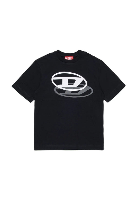 T - SHIRT NERA CON LOGO DIESEL BIANCO - Angel Luxury