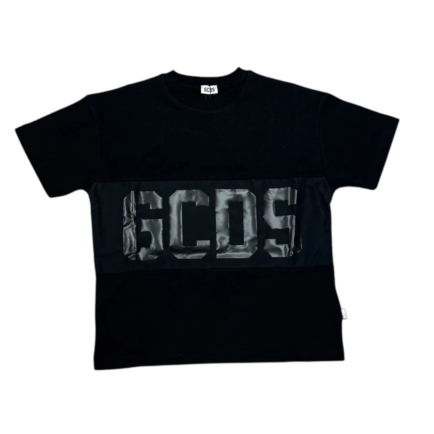 T - SHIRT NERA CON LOGO GCDS NERO LUCIDO - Angel Luxury