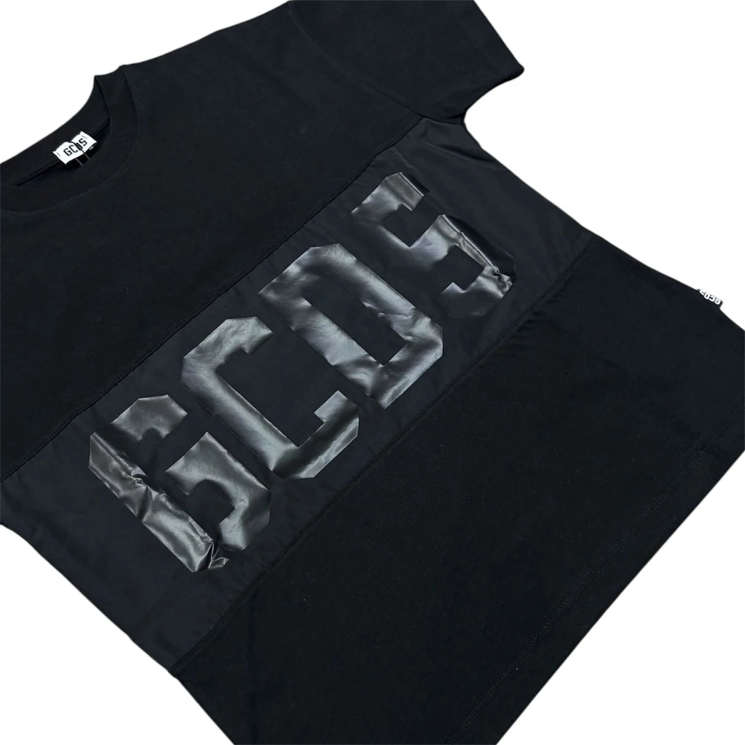 T - SHIRT NERA CON LOGO GCDS NERO LUCIDO - Angel Luxury