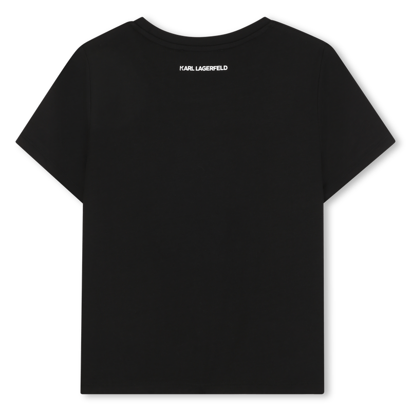 T - SHIRT NERA CON LOGO GIRABRILLA KARL LAGERFELD - Angel Luxury