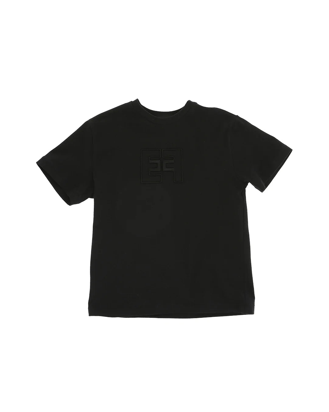 T - SHIRT NERA CON LOGO IN RICAMO ELISABETTA FRANCHI - Angel Luxury