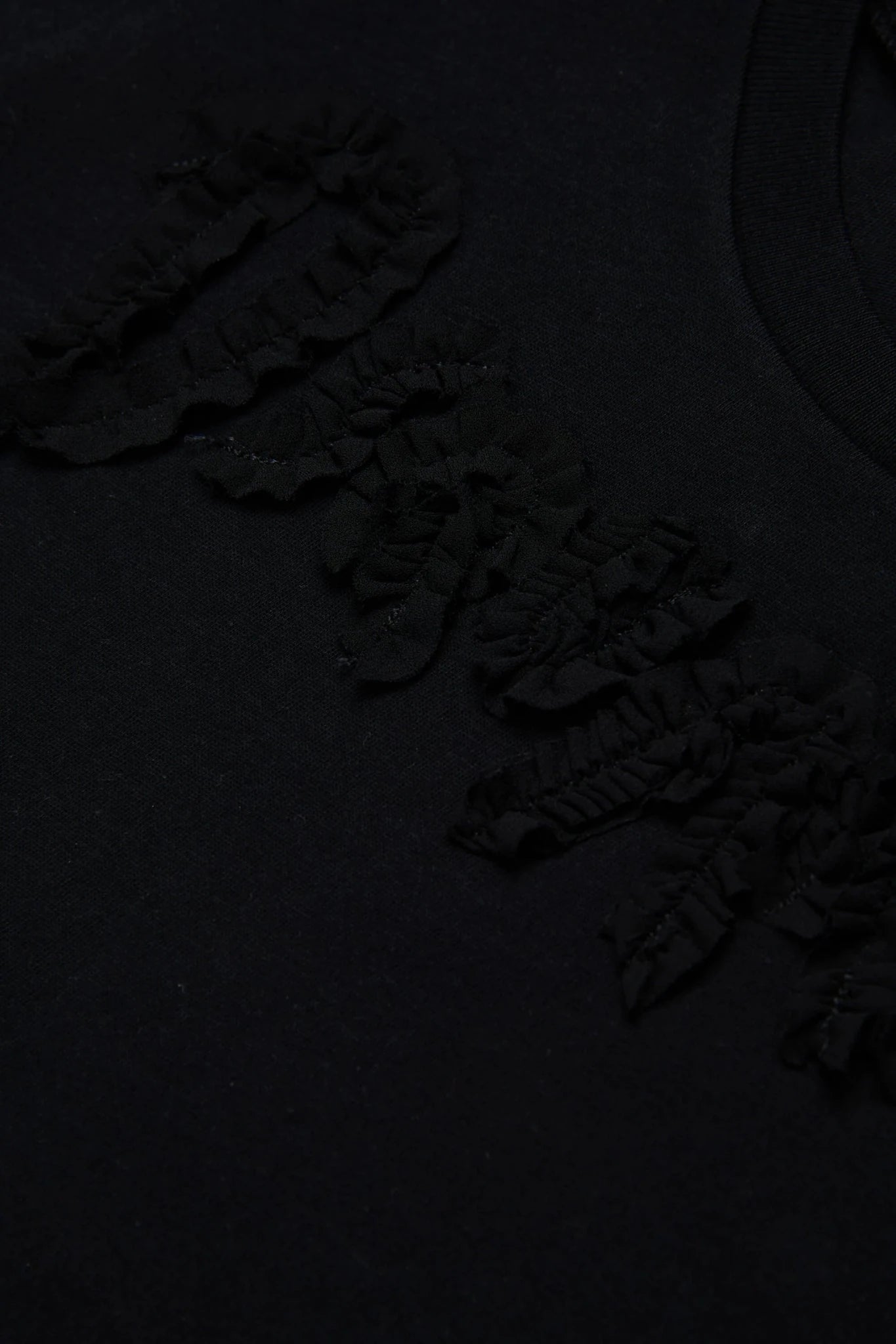 T - SHIRT NERA CON LOGO IN ROUCHES DSQUARED2 - Angel Luxury