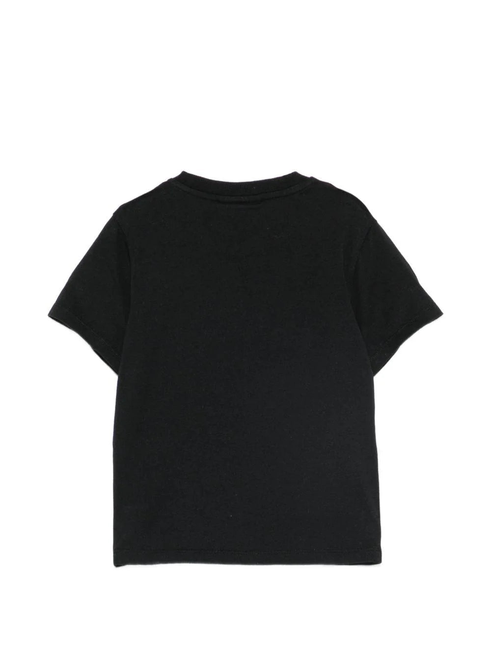 T - SHIRT NERA CON LOGO IN SPUGNA MACULATO MC2 SAINT BARTH - Angel Luxury