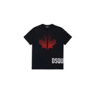 T - SHIRT NERA CON LOGO ROSSO DSQUARED2 - Angel Luxury