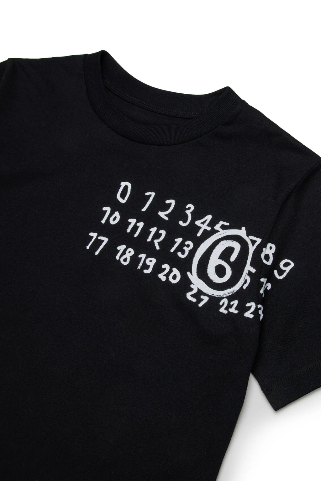 T - SHIRT NERA CON LOGO SCRITTO A MANO MAISON MARGIELA - Angel Luxury