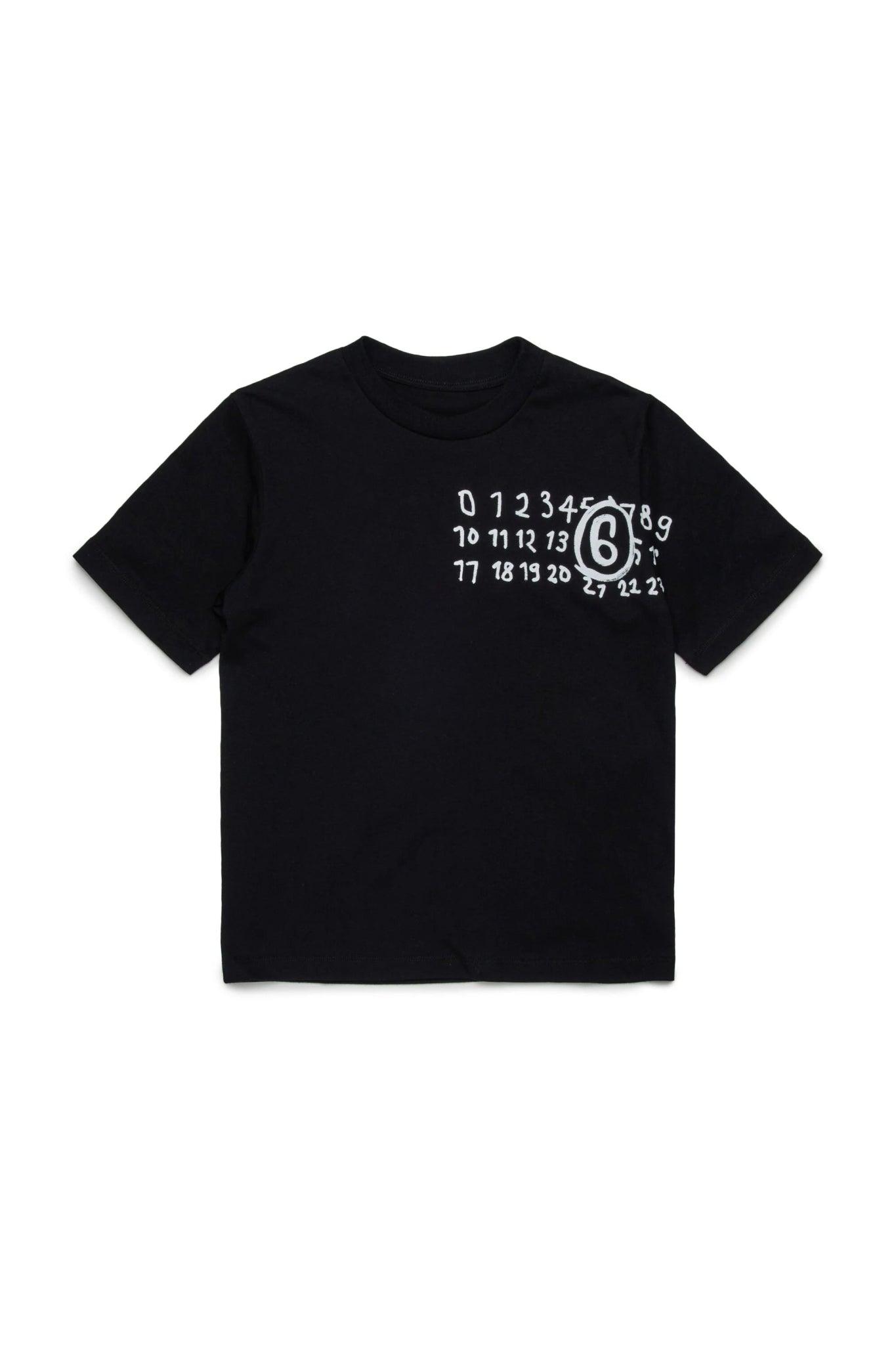 T - SHIRT NERA CON LOGO SCRITTO A MANO MAISON MARGIELA - Angel Luxury