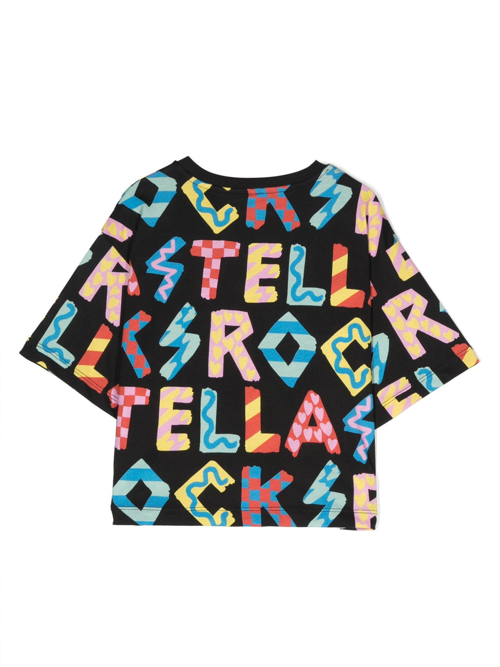 T - SHIRT NERA CON LOGO STELLA MCCARTNEY - Angel Luxury