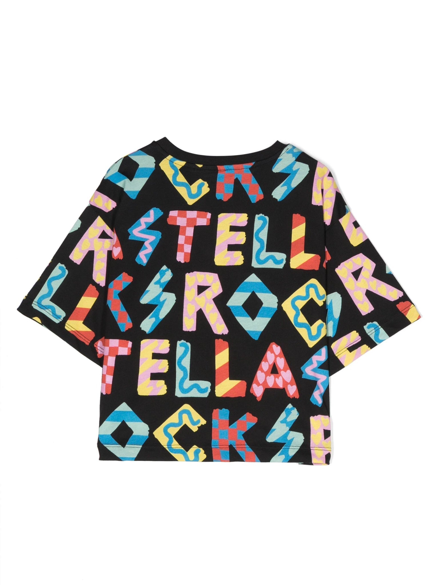 T - SHIRT NERA CON LOGO STELLA MCCARTNEY - Angel Luxury