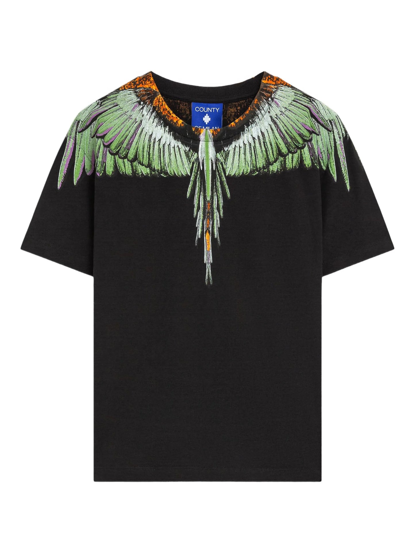 T - SHIRT NERA CON STAMPA ALI MARCELO BURLON - Angel Luxury