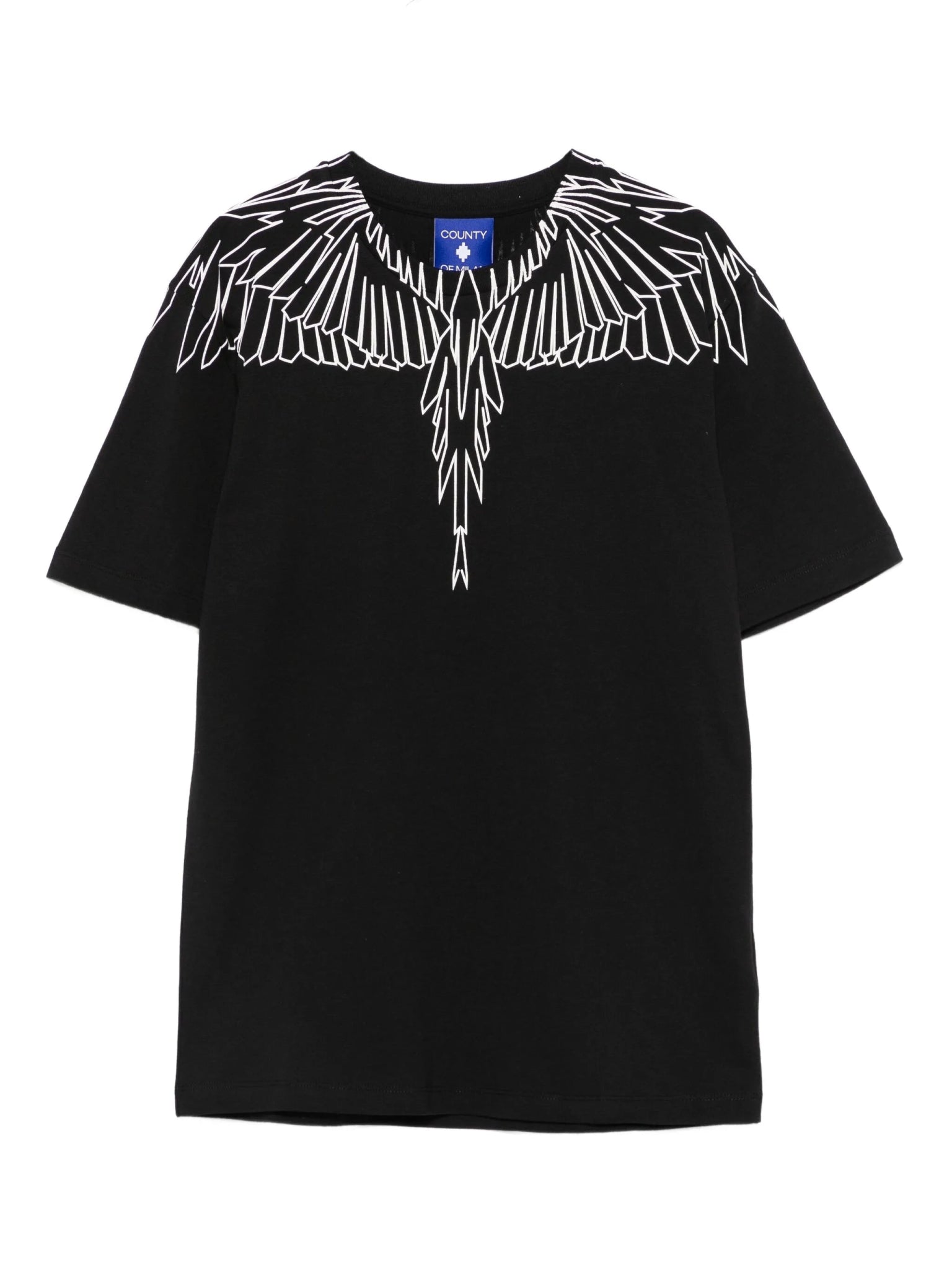 T - SHIRT NERA CON STAMPA ALI MARCELO BURLON - Angel Luxury