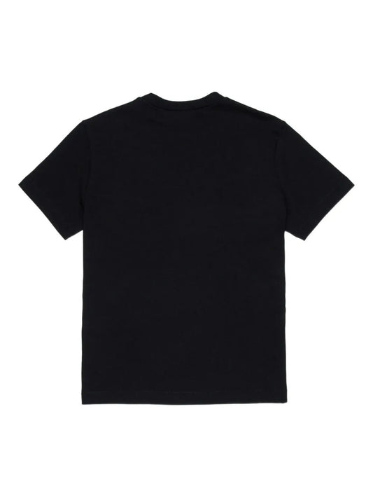 T - SHIRT NERA CON STAMPA BIANCA DSQUARED2 - Angel Luxury