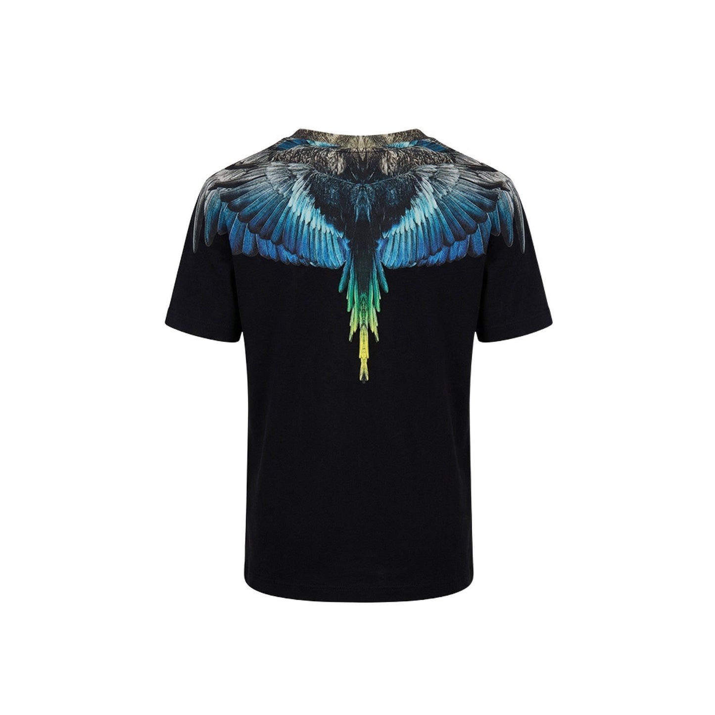 T - SHIRT NERA CON STAMPA MULTICOLOR MARCELO BURLON - Angel Luxury