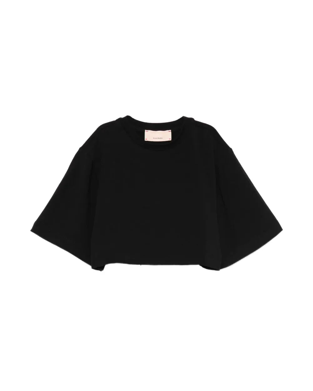 T - SHIRT NERA IN ORGANZA SUL RETRO LOGATA ELISABETTA FRANCHI - Angel Luxury