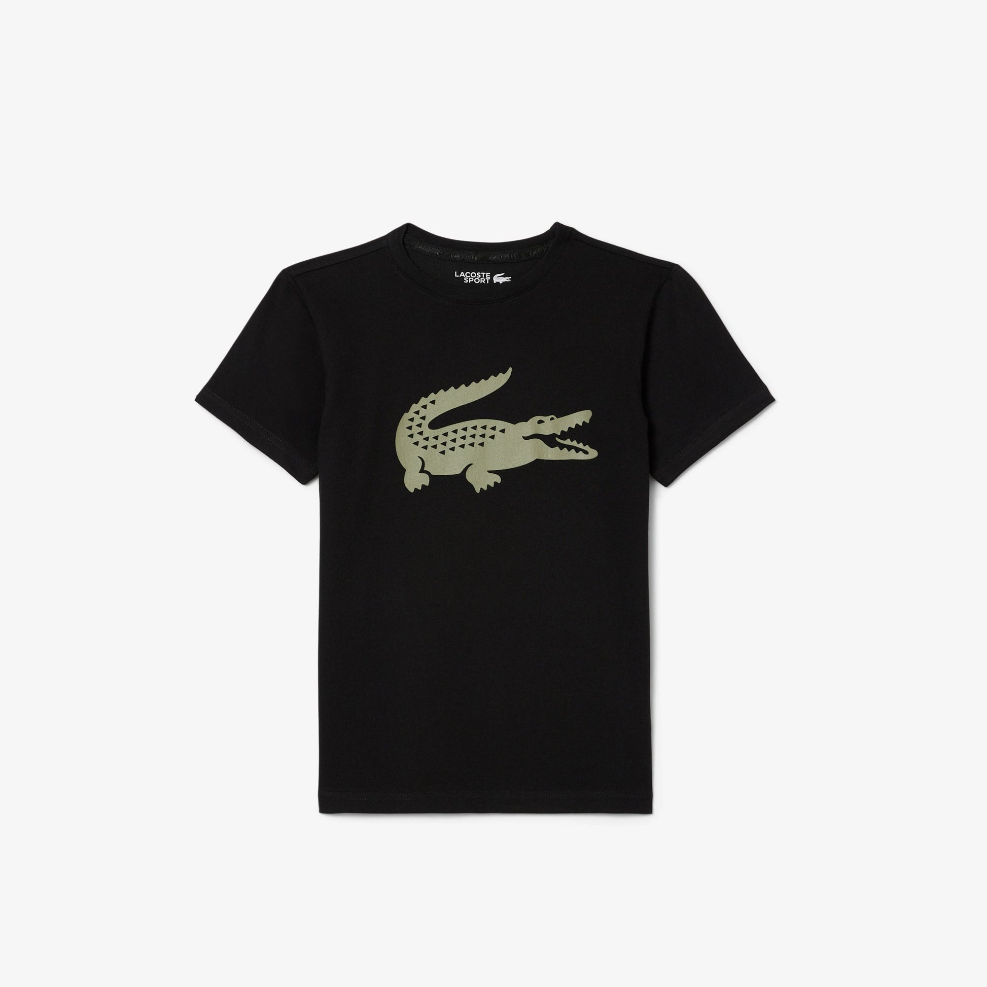 T - SHIRT NERA LOGO LACOSTE - Angel Luxury