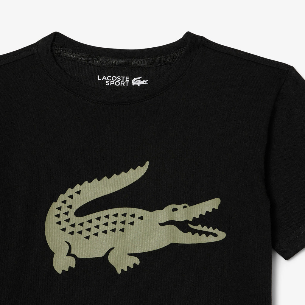 T - SHIRT NERA LOGO LACOSTE - Angel Luxury