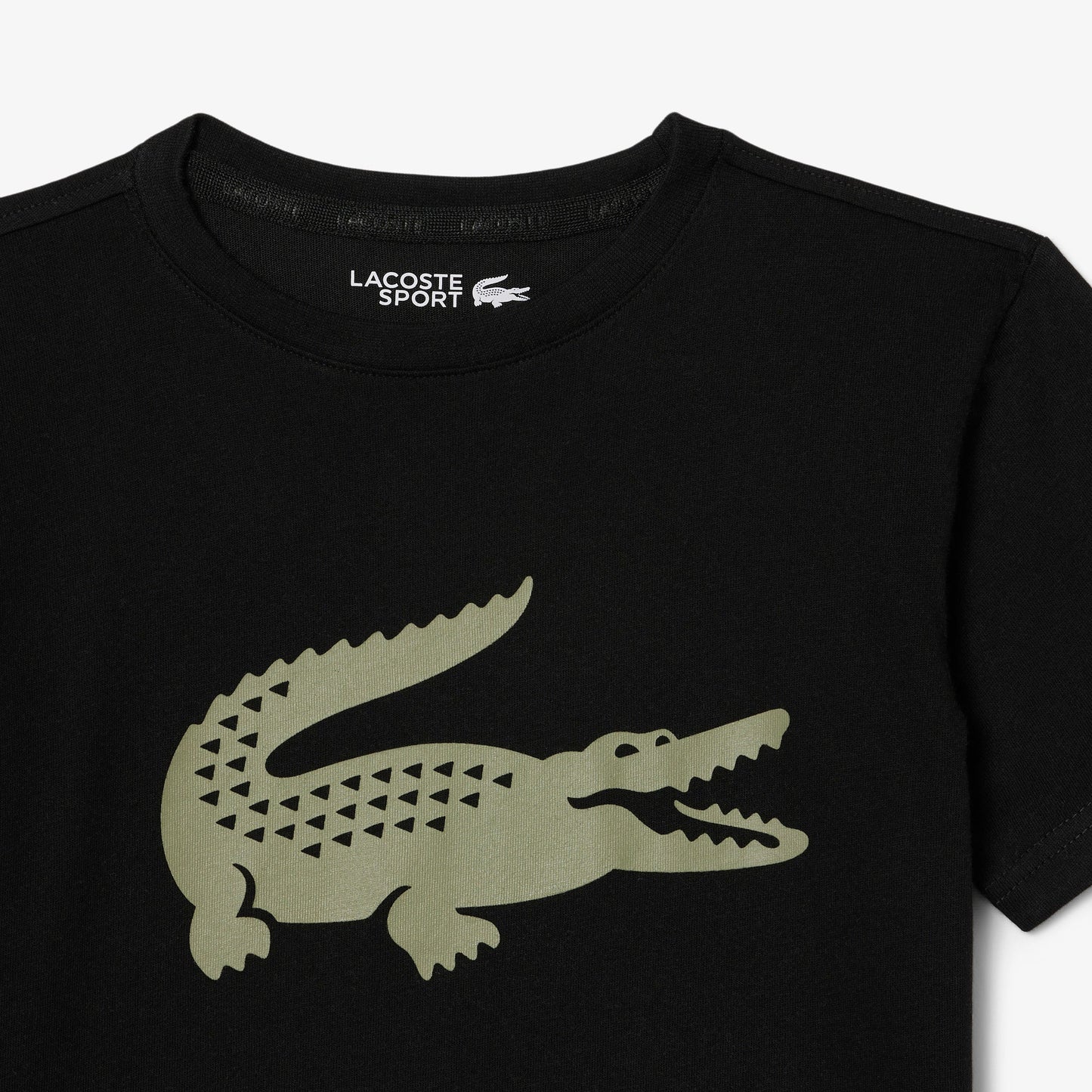 T - SHIRT NERA LOGO LACOSTE - Angel Luxury