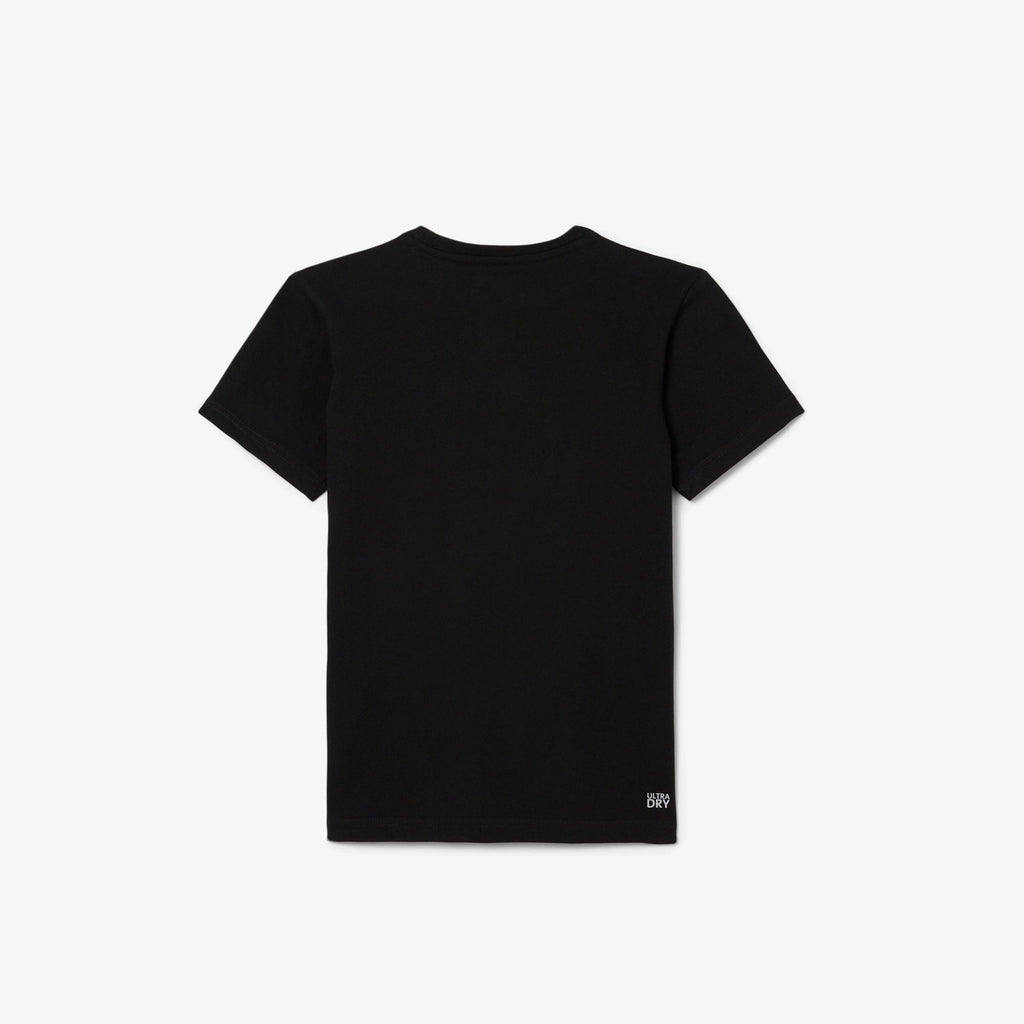 T - SHIRT NERA LOGO LACOSTE - Angel Luxury