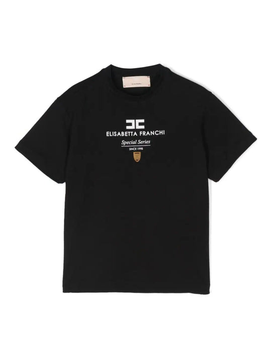T - SHIRT NERO/AVORIO ELISABETTA FRANCHI - Angel Luxury