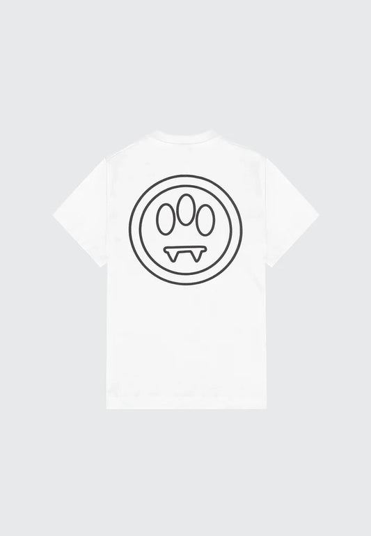 T - SHIRT NIANCA CON LOGO NERO SUL RETRO BARROW - Angel Luxury