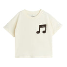 T - SHIRT PANNA CON NOTA MUSICALE IN SPUGNA MINI RODINI - Angel Luxury