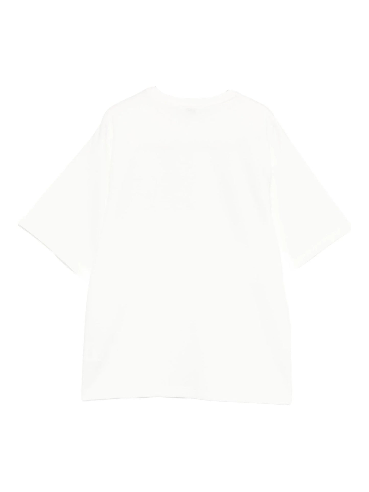 T - SHIRT PANNA CON PIZZO E LOGO NERO PINKO - Angel Luxury