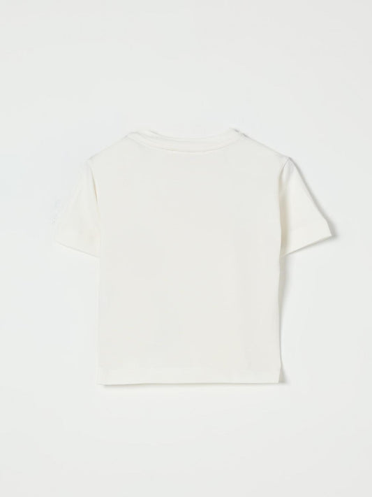 T - SHIRT PANNA CON RICAMO DIAGONALE ELISABETTA FRANCHI - Angel Luxury