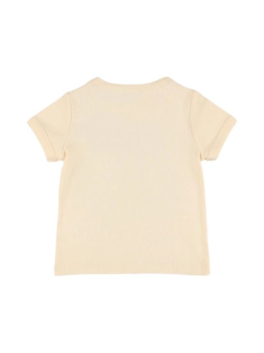 T - SHIRT PANNA CON SERPENTE VERDE MINI RODINI - Angel Luxury
