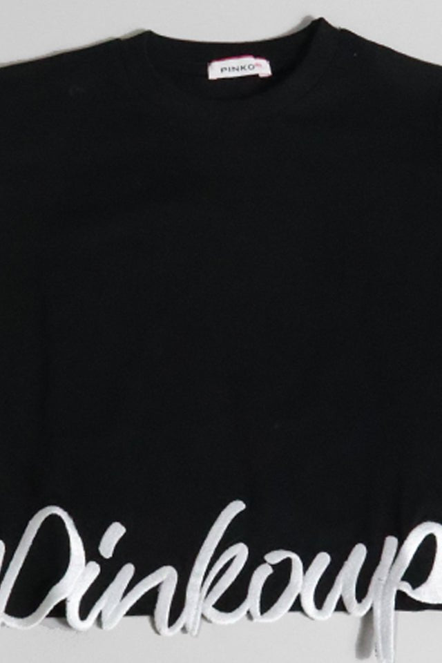 T-shirt Pinko nera con logo - Angel Luxury