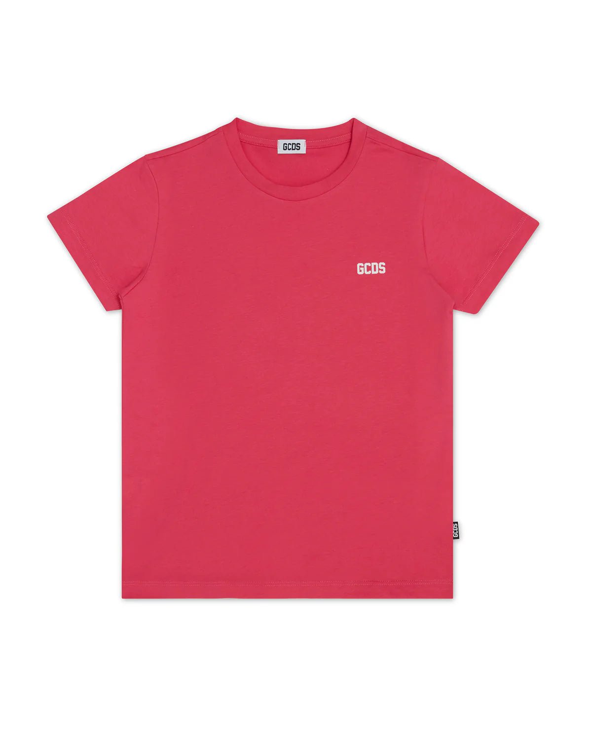 T - SHIRT ROSA CON LOGO BIANCO GCDS - Angel Luxury