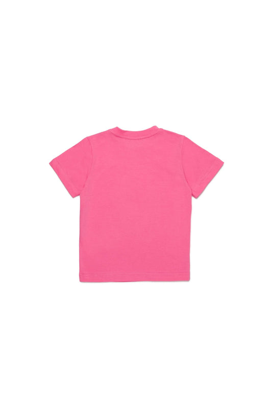 T-SHIRT ROSA CON LOGO GIALLO DIESEL - Angel Luxury