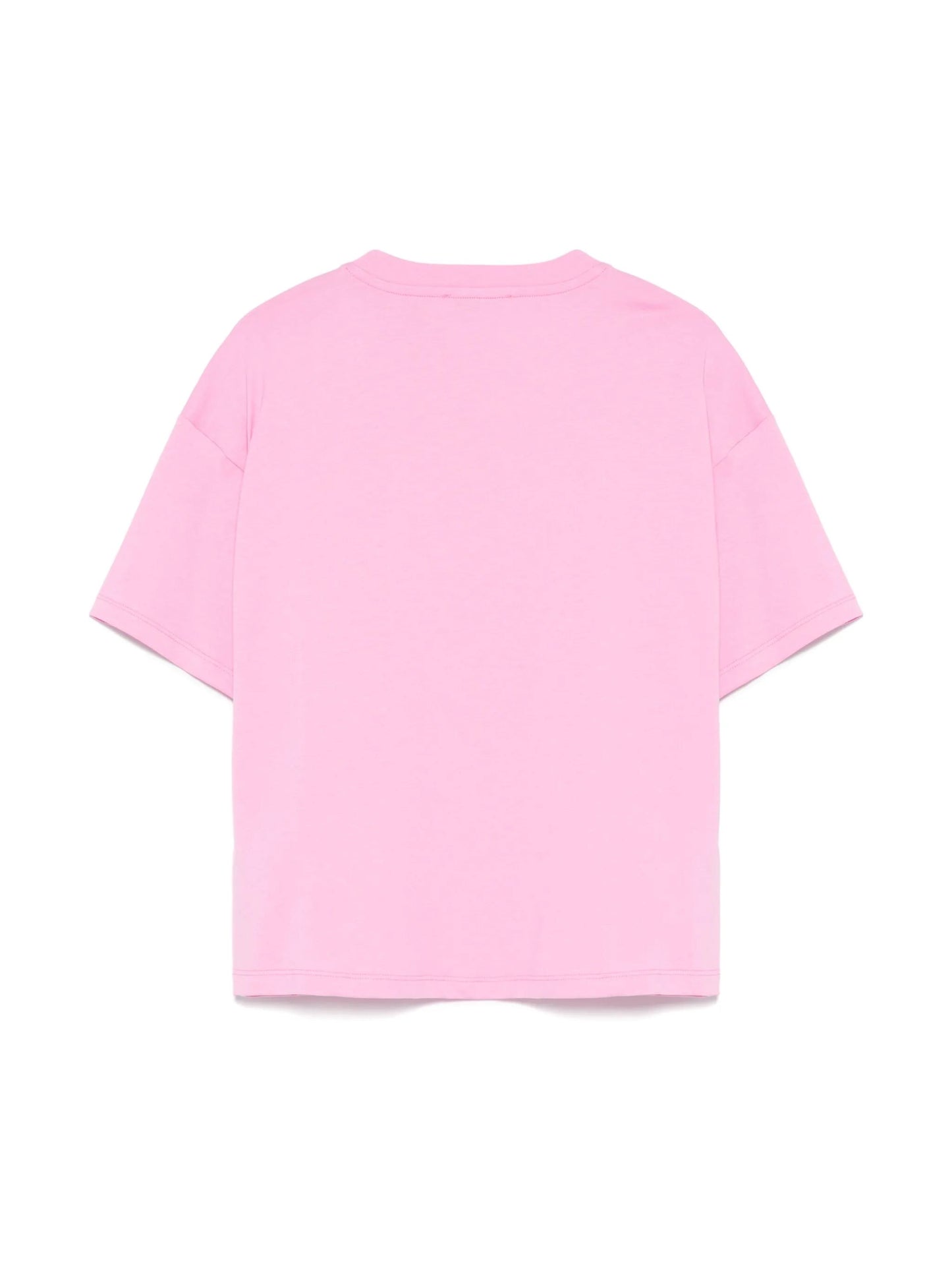T - SHIRT ROSA CON LOGO IN FIORI MSGM - Angel Luxury
