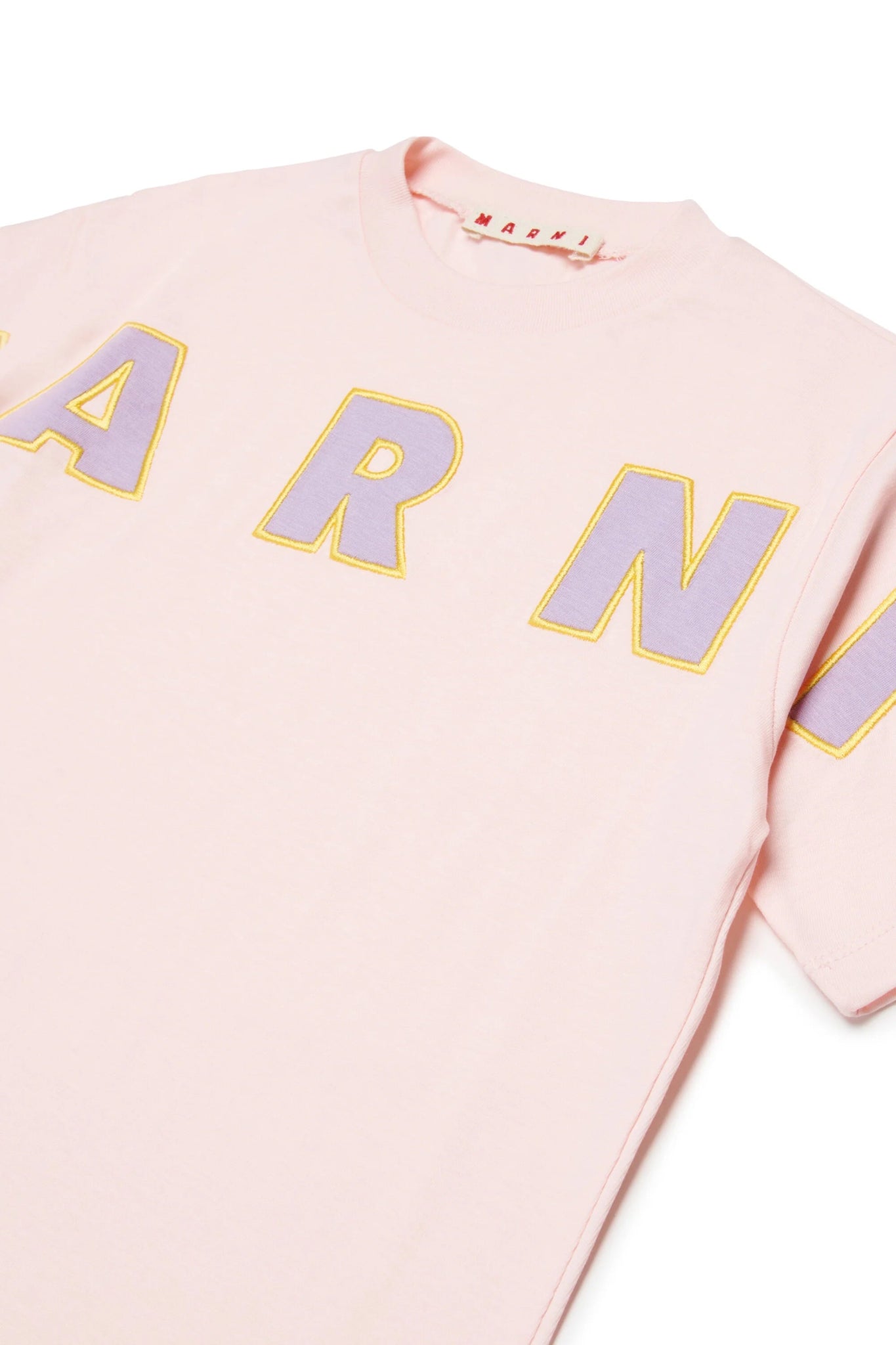 T - SHIRT ROSA CON LOGO LILLA MARNI - Angel Luxury