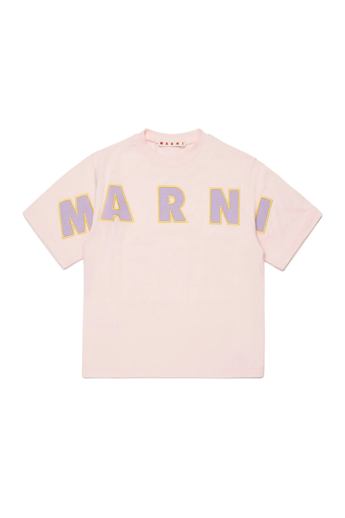 T - SHIRT ROSA CON LOGO LILLA MARNI - Angel Luxury