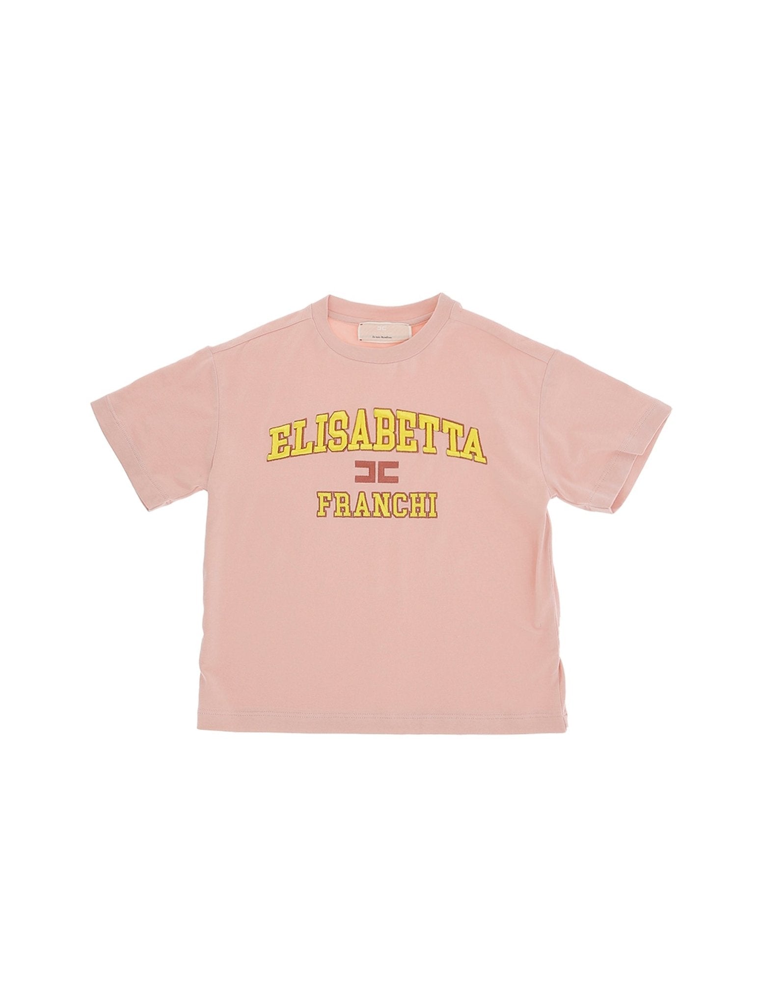 T - SHIRT ROSA CON STAMPA ELISABETTA FRANCHI - Angel Luxury