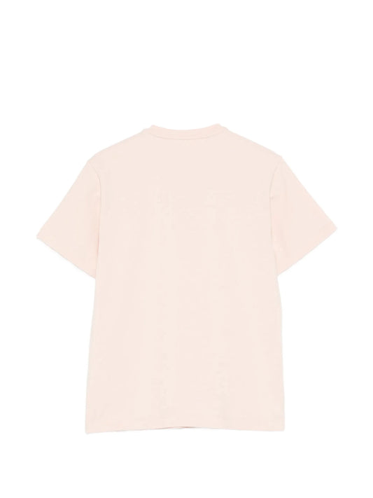 T - SHIRT ROSA PASTELLO CON LOGO IN ORO ELISABETTA FRANCHI - Angel Luxury