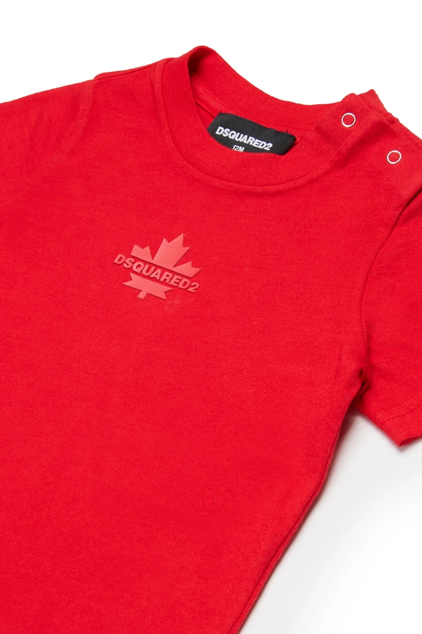T - SHIRT ROSSA CON LOGO GOMMATO DSQUARED2 - Angel Luxury