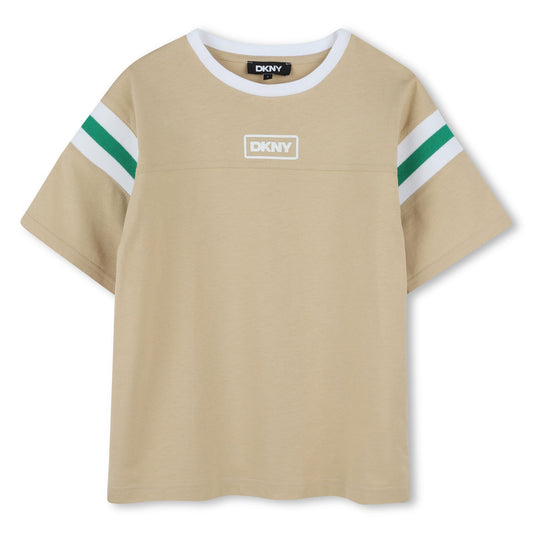T - SHIRT SABBIA CON BANDE LATERALI DKNY - Angel Luxury