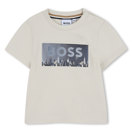 T - SHIRT SABBIA CON GRAFICA LENTICOLARE CON LOGO BOSS - Angel Luxury