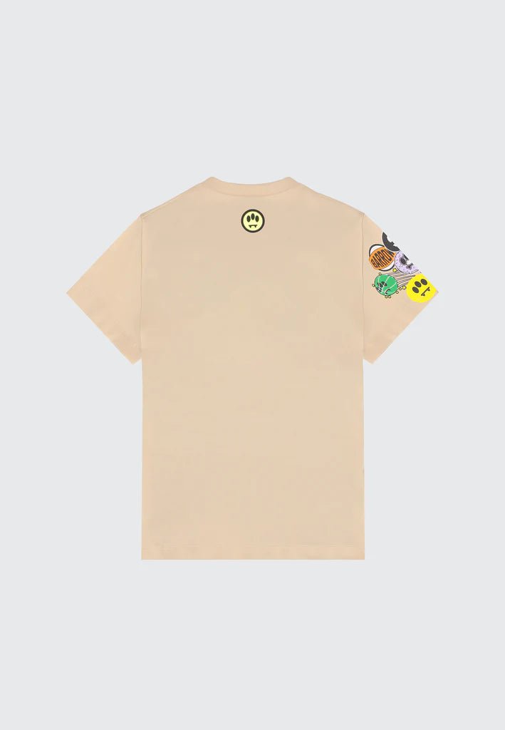 T - SHIRT SABBIA CON STAMPA E LOGO BARROW - Angel Luxury