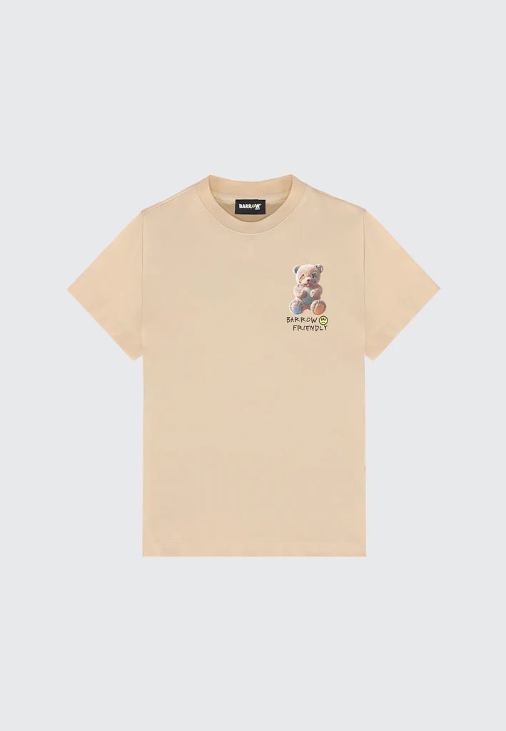 T - SHIRT SABBIA CON STAMPA SUL RETRO BARROW - Angel Luxury