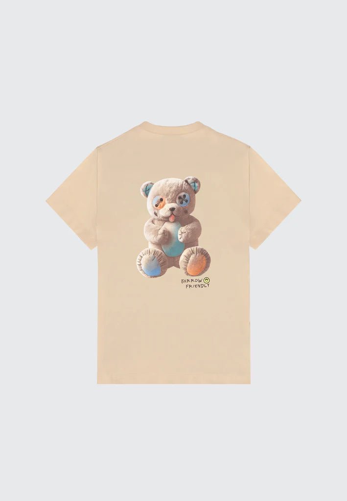T - SHIRT SABBIA CON STAMPA SUL RETRO BARROW - Angel Luxury