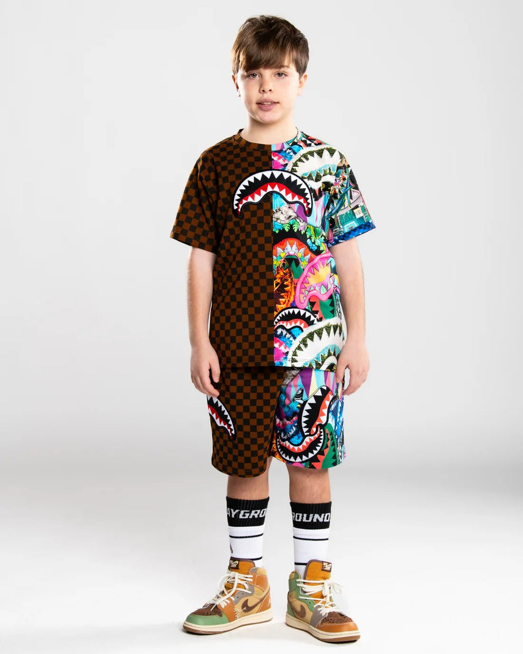 T - SHIRT SHARKS SPLIT SPRAYGROUND - Angel Luxury