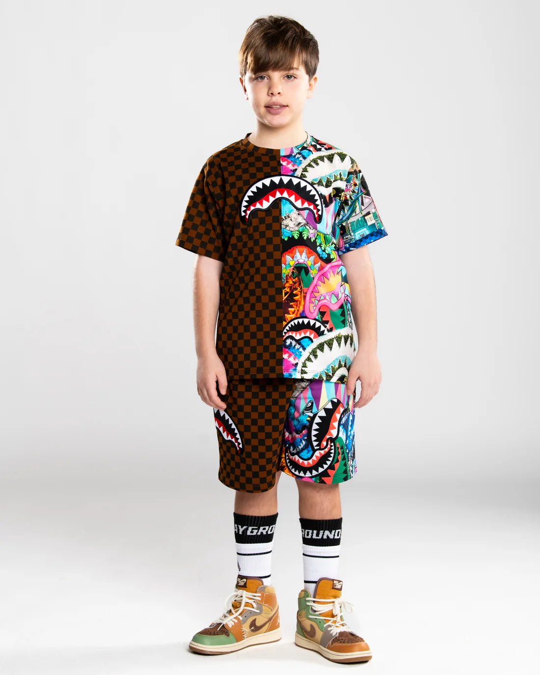 T - SHIRT SHARKS SPLIT SPRAYGROUND - Angel Luxury