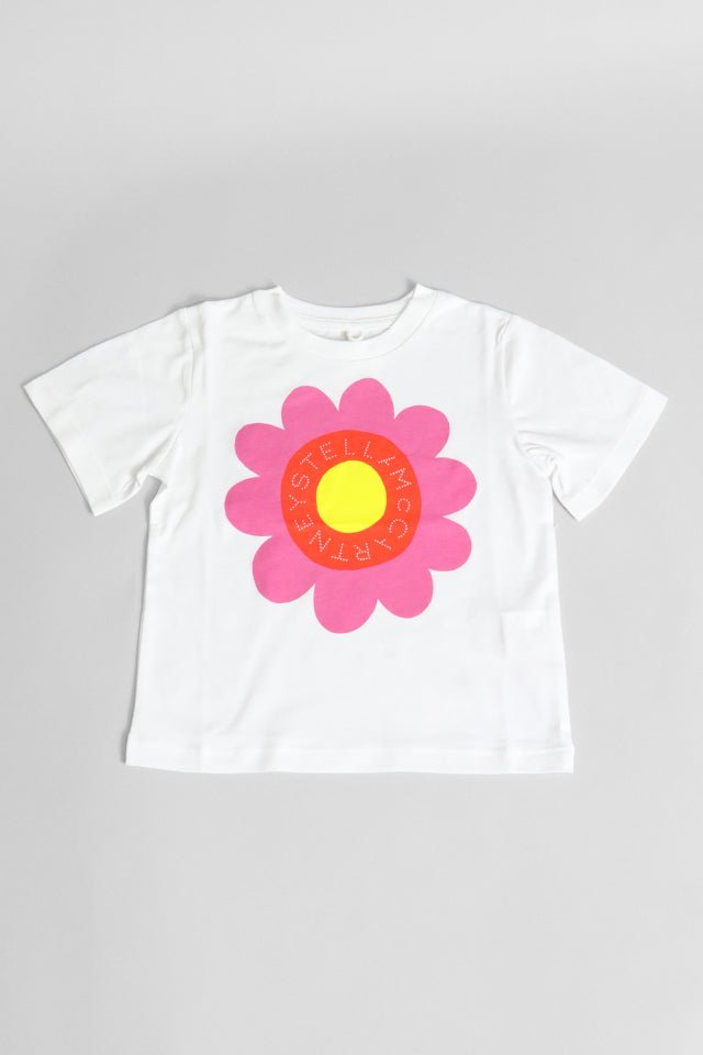 T-shirt StellaMcCartney bianca con fiore - Angel Luxury