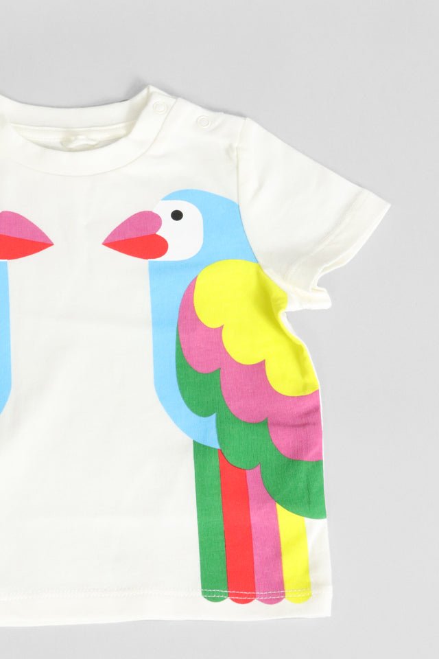 T-shirt StellaMcCartney bianca con pappagallo - Angel Luxury
