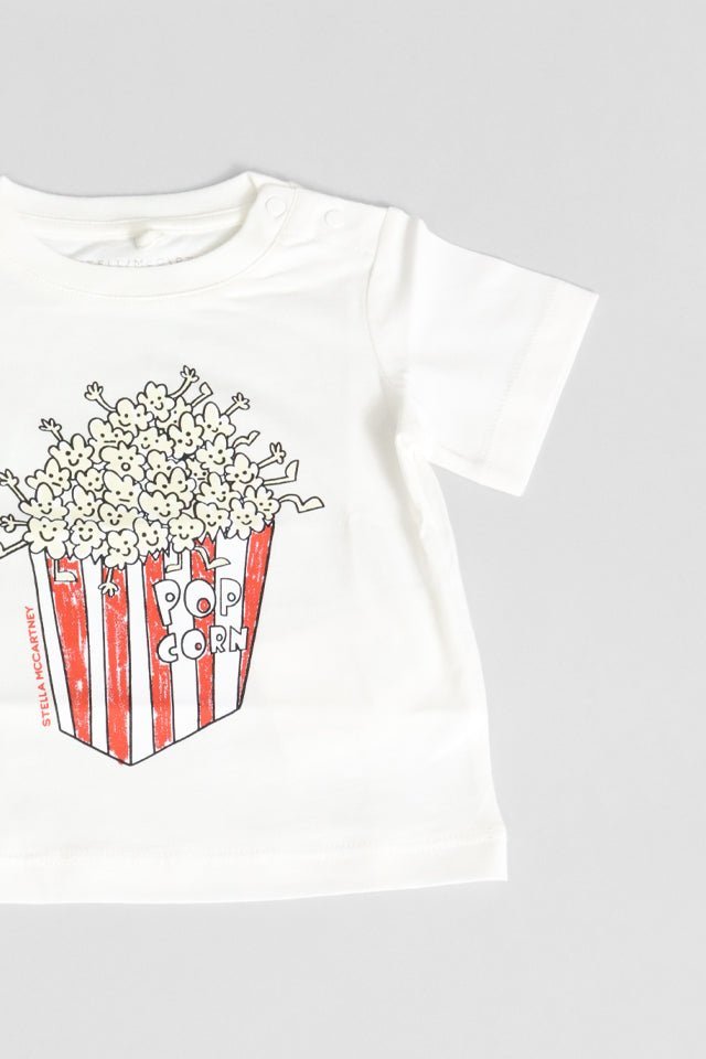 T-shirt StellaMcCartney bianca con popcorn - Angel Luxury