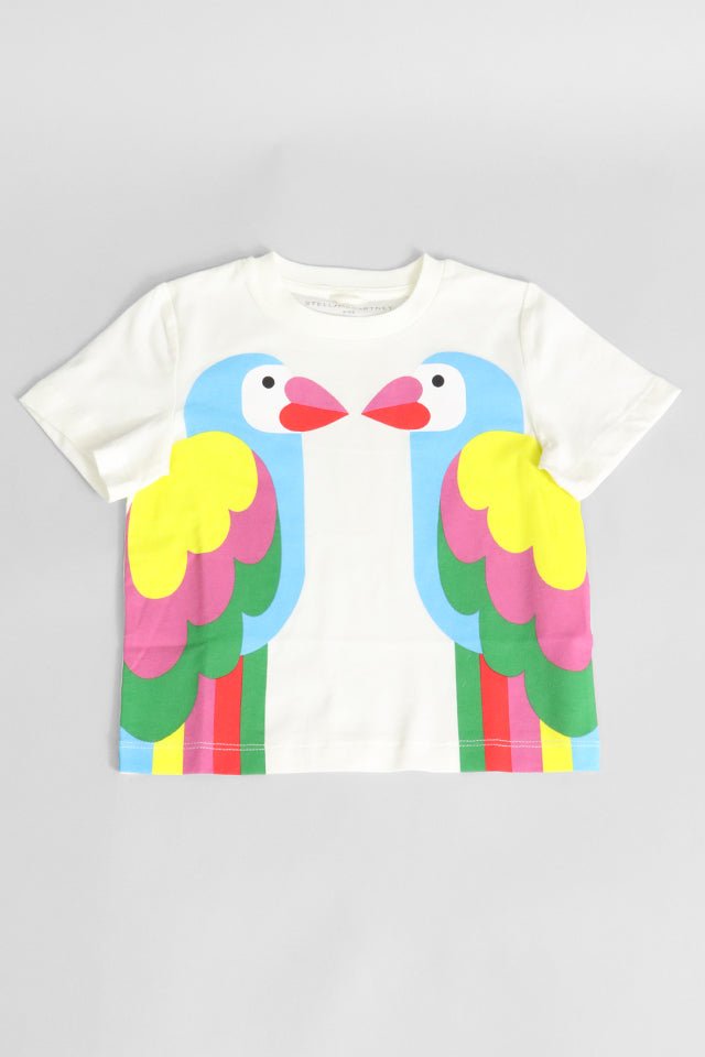 T-shirt StellaMcCartney bianca pappagalli. - Angel Luxury